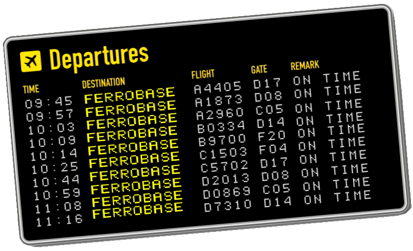 affichage aeroport