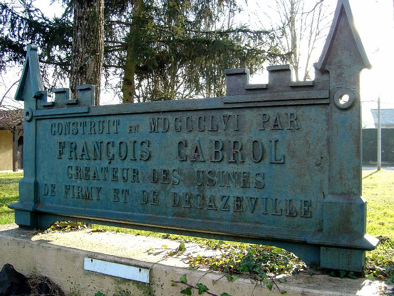 DSC03467.JPG - François Cabrol: à Firmi,  plaque d'identité du viaduc de l'Ady, 1856